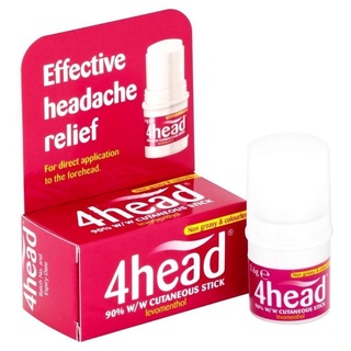 สินค้า 🌟พร้อมส่ง🌟 บาล์มบรรเทาอาการปวดศีรษะ 4head Headache & Migrain Relief Stick
