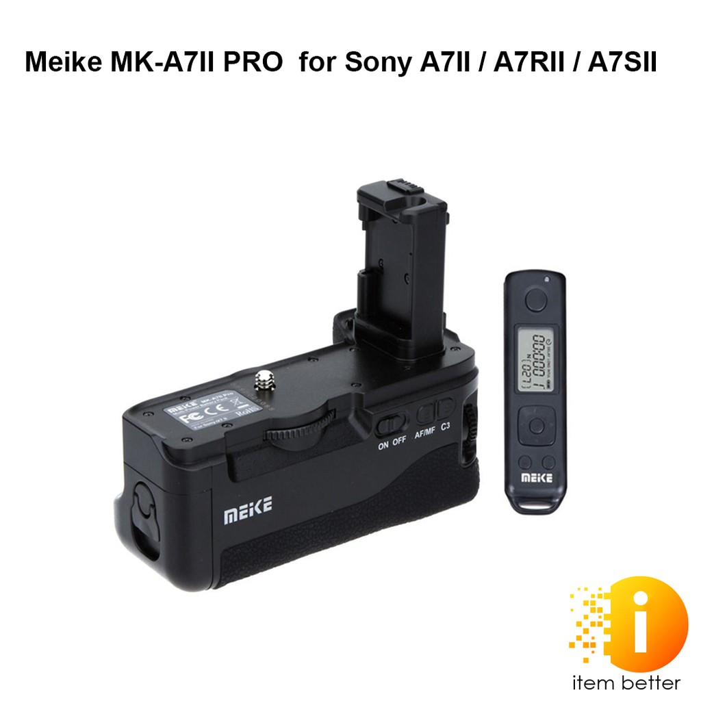 เเบตเตอรี่กริป Meike MK-A7II PRO Built-in 2.4GHZ Remote for Sony A7II ...