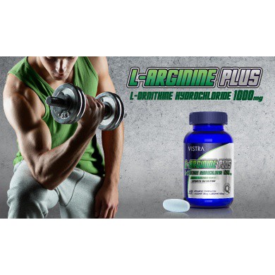 ภาพสินค้าVISTRA L-Arginine Plus L-Ornithine 1000 mg วิสทร้า แอล อาร์จินีน พลัส แอล-อาร์จินีน 60 เม็ด จากร้าน pavina037 บน Shopee ภาพที่ 1