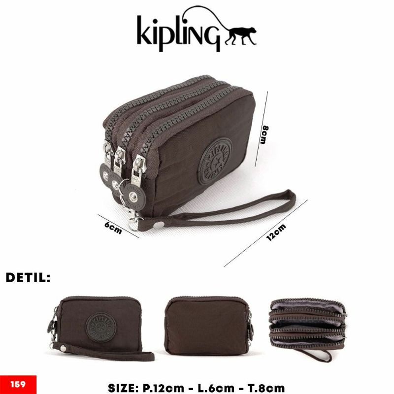 kipling-คลิปกระเป๋าสตางค์เหรียญ-3-ซิปนําเข้า