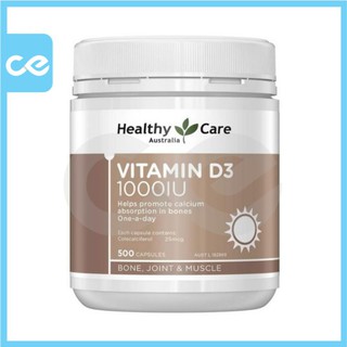 ภาพขนาดย่อของภาพหน้าปกสินค้าHealthy care Vitamin D3 1000iU ไซน์ใหญ่ 500 Capsules Exp. 01/2024 จากร้าน youtheryshop บน Shopee ภาพที่ 3