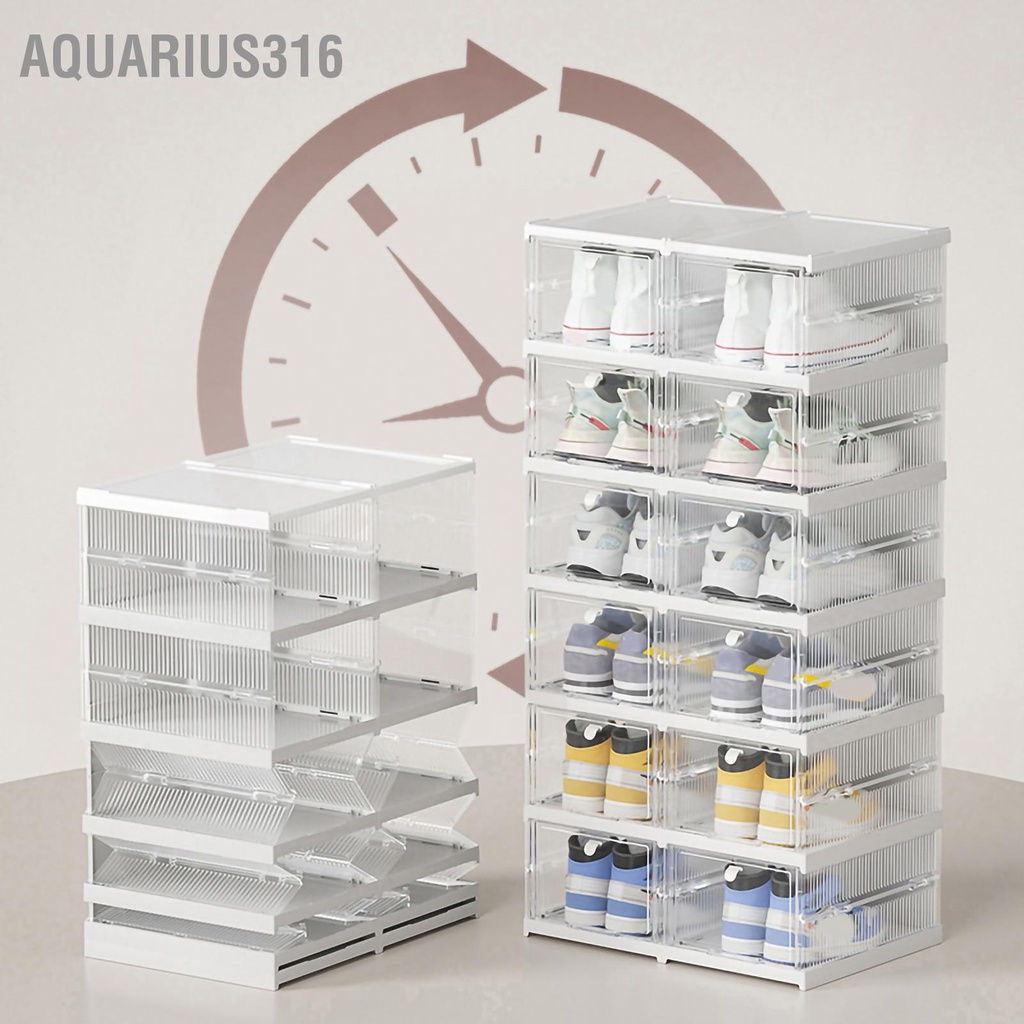 aquarius316-กล่องพลาสติกใส-กันฝุ่น-วางซ้อนกันได้-สําหรับบ้าน-ห้องนอน