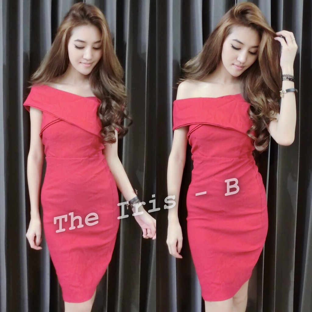 มาแล้วจ้า-mini-dress-ธีมแดง-ส่งฟรีจร้า