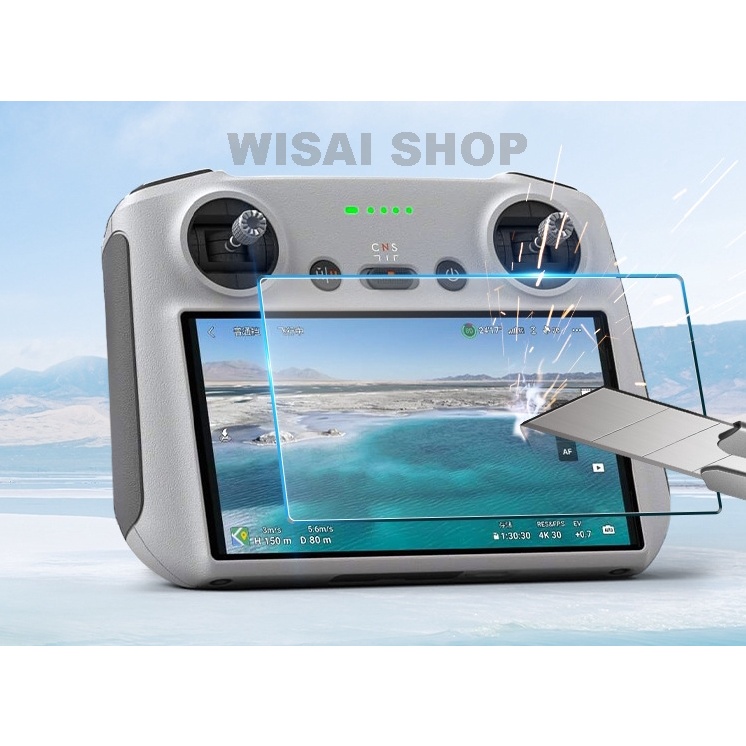 ภาพหน้าปกสินค้า2 ชิ้น ฟิล์มกระจกกันรอย Screen Protective Film Tempered Glass สำหรับรีโมท DJI RC for DJI MINI 3 PRO จากร้าน wisai_shop บน Shopee