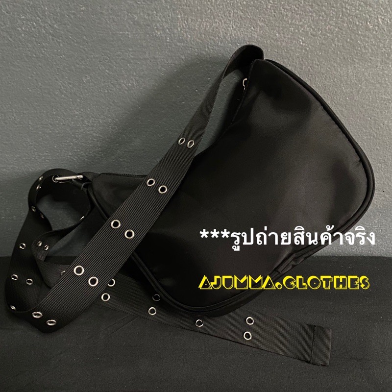 รูปสินค้าจริง-กระเป๋าผ้าไนล่อน-ปรับสายได้-nylon-bag