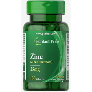 (EXP 01/2025) Puritans Pride Zinc Gluconate 25 mg 100 Tablets