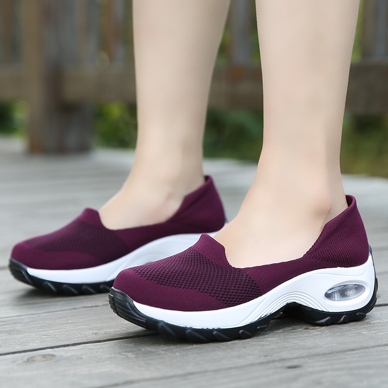 รองเท้าผ้าใบ-แบบสลิป-ออน-แฟชั่น-ผู้หญิง-รองเท้าเพื่อสุขภาพ-เบาะดูดซับแรงกระแทก