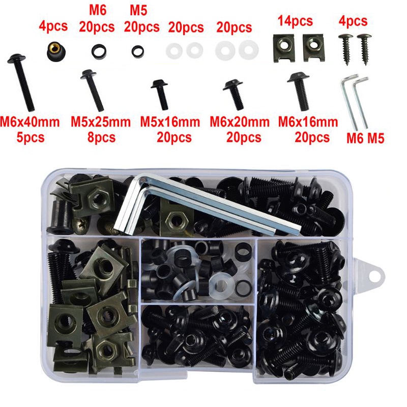 Motorcycle Screws Set Fairing Bolt Nuts Body For Honda Vfr 800 Xr250 ...