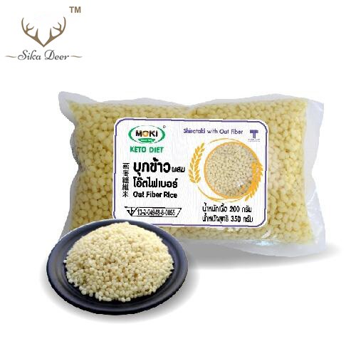 รูปภาพสินค้าแรกของMOKI บุกข้าวผสมโอ๊ตไฟเบอร์ 200 กรัม (FK0174-1) บุกข้าว ข้าวบุกคีโต คีโต ลดน้ำหนัก ไม่มีแป้ง keto Oat Fiber Rice with Konjac