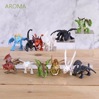 Aroma ตุ๊กตาฟิกเกอร์ How To Train Your Dragon ขนาดมินิ 12 ชิ้น/ชุดสําหรับเด็ก