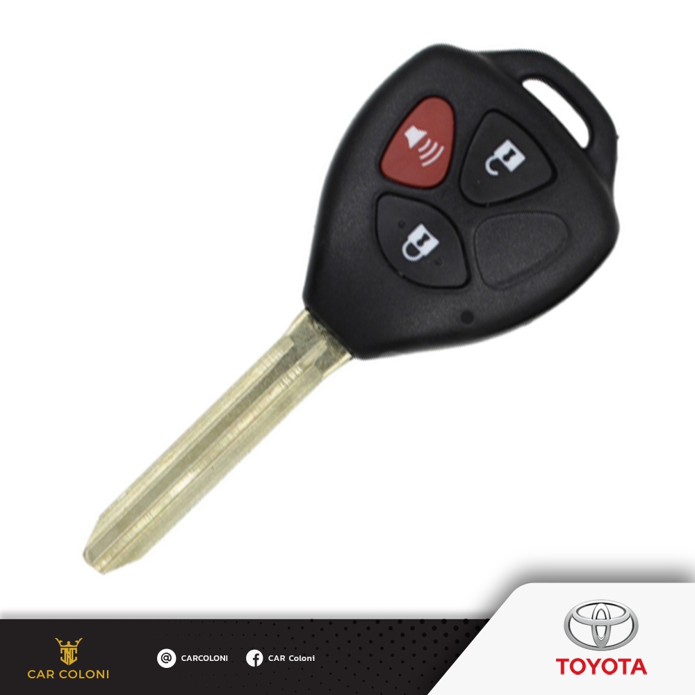 เคสกุญแจรีโมทรถยนต์-เคฟล่า-carbon-fiber-ยี่ห้อ-toyota-ดอกกุญแจ-altis-camry-vigo-yaris-แถมฟรีพวงกุญแจหนัง-design-หรู