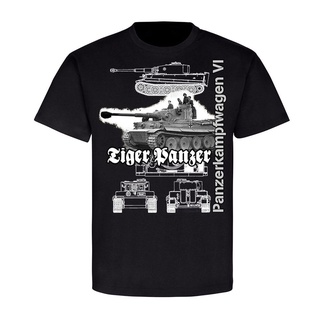 [100% Cotton] Panzerkampfwagen VI เสื้อกล้าม ผ้าฝ้าย คอกลม พิมพ์ลาย Wehrmacht Panter TYP VI Tiger สําหรับผู้ชาย