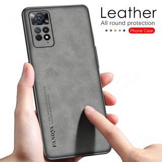 Sheepskin Leather Phone Case For Xiaomi Redmi Note 11 Pro 5G Redme Note11 11S 4G 11Pro Plus Camera Protect Silicone Cover Fundas