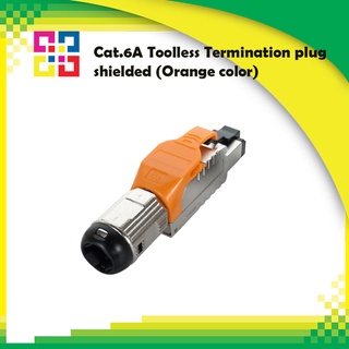 Cat.6A Toolless Termination plug shielded (Orange color)
