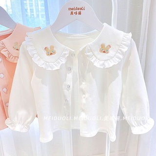 [Babycat] พร้อมส่ง ขายดี เสื้อคาร์ดิแกนแขนยาว ผ้าฝ้ายแท้ สไตล์เกาหลี ญี่ปุ่น ฤดูใบไม้ร่วง สําหรับเด็กผู้หญิง