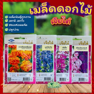 เมล็ดดอกไม้ 🌺 เมล็ดดอกไม้เจียไต๋ ดาวเรืองฝรั่งเศส บลูซัลเวีย เทียนซ้อน หงอนไก่ ผีเสื้อ เมล็ดพันธุ์ดอกไม้ ไม้ดอก ไม้ประดั