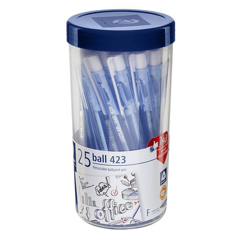 ปากกา-staedtler-ปากกาลูกลื่น-ballpoint-pen-ขนาด-0-7-มม-สีแดง-สีน้ำเงิน-เขียนลื่น-หมึกไม่เยิ้ม-รุ่น-423fkp25-25ด้าม