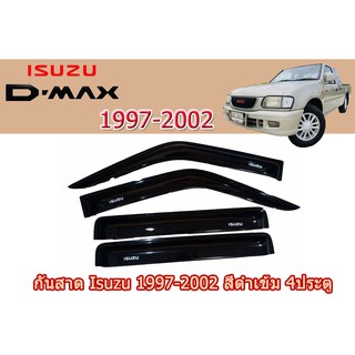 คิ้วกันสาด/คิ้วฝน Isuzu 1997-2002 สีดำ รุ่น4ประตู / ดราก้อนอาย Isuzu Dragon Eye