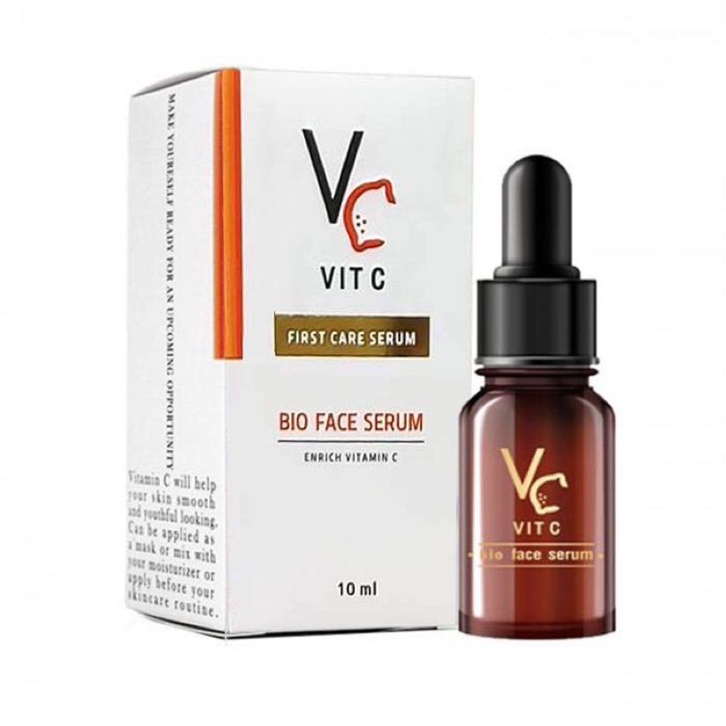 ภาพหน้าปกสินค้า(ขวด) VC Vit C Bio Face Serum 10ml.วิตซีน้องฉัตร จากร้าน beautinsid บน Shopee