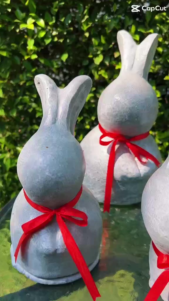 ครอบครัวกระต่าย-bunny-happy-จัดสวน-ประดับสวน-แต่งสวน-ใส่ต้นไม้-bunny-brown