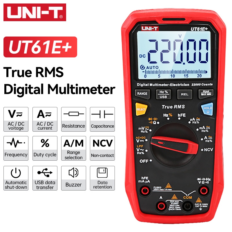 ๊UNI-T UT61+ series ดิจิตอลมัลติมิเตอร์ สามารถต่อคอมพิวเตอร์แสดงผลได้ ...