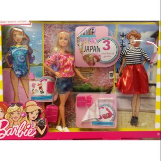 Barbie travel giftset บาร์บี้ท่องเทียวเซตใหญ่