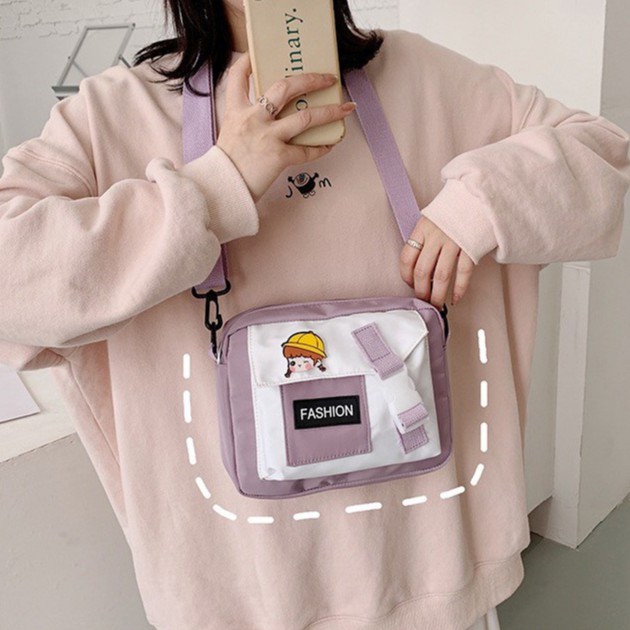 amikabag-mk1638-d1กระเป๋าสะพายข้างfashionสีทรูโทนน่ารัก