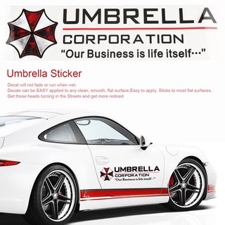ภาพขนาดย่อของสินค้าsun สติกเกอร์ ลาย Resident Evil Umbrella Corporation สำหรับติดรถยนต์