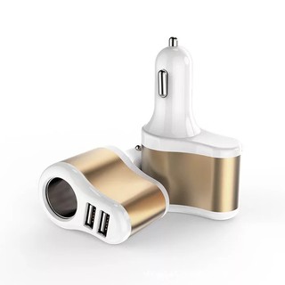 Car Charger 2in1 หัวชาร์จในรถ 3.1A 2 USB +เพิ่มช่องจุดบุหรี่ 1 UC206