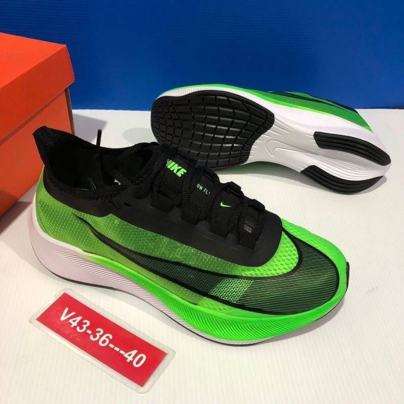 รองเท้าวิ่งไนกี้-nike-zoom-fly3-green-black-รุ่นยอดนิยม-มาใหม่