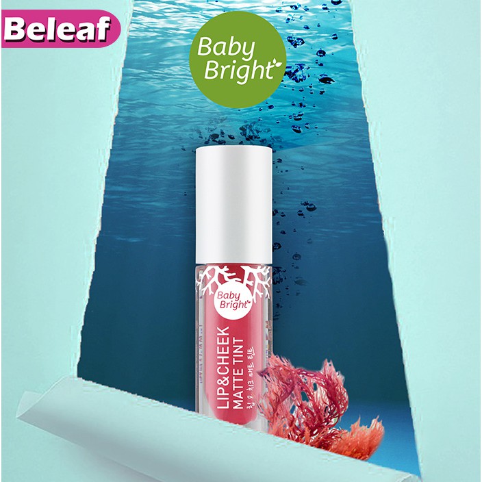 ภาพสินค้าBaby Bright Lip & Cheek Matte Tint 2.4g (Mew) ลิปเบบี้ไบร์ท ลิปมิว นิษฐา ลิปทิ้น ทิ้นท์ เนื้อแมท ใช้ได้ทั้งปากและแก้ม จากร้าน beleaf บน Shopee ภาพที่ 2