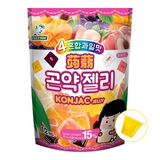 🐬Dolphin Konjac Jelly Juice content 15% เยลลี่บุก รวมรสผลไม้ 4 ชนิด 384 กรัม