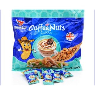 (รสกาแฟ) Coffee Nuts Crisp ถั่วตุ๊บตั๊บ ถั่วอัดแท่ง อัลมอนด์ พิชตาชิโอ รสกาแฟ แคลอรี่ต่ำ อร่อย 500 กรัม