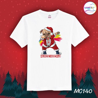 ♣♬❈เสื้อยืดคริสต์มาส เสื้อคริสต์มาส Christmas &amp; Happy new year (MC140)เสื้อยืดผู้หญิง