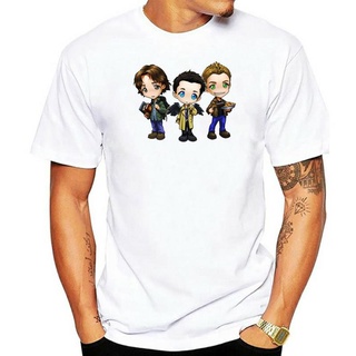 เสื้อยืด ผ้าฝ้าย พิมพ์ลาย RenHe Chibis Sam Dean Supernatural uomini สําหรับผู้ชายสามารถปรับแต่งได้