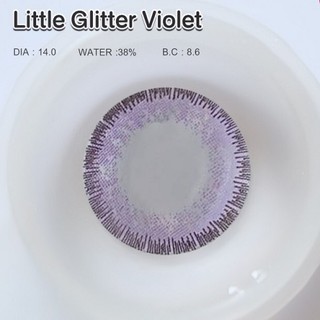 Little Glitter Violet (1) มินิ mini สีม่วง ม่วง ขอบฟุ้ง Pretty Doll Contact Lens Bigeyes คอนแทคเลนส์ สายตาสั้น ค่าสายตา