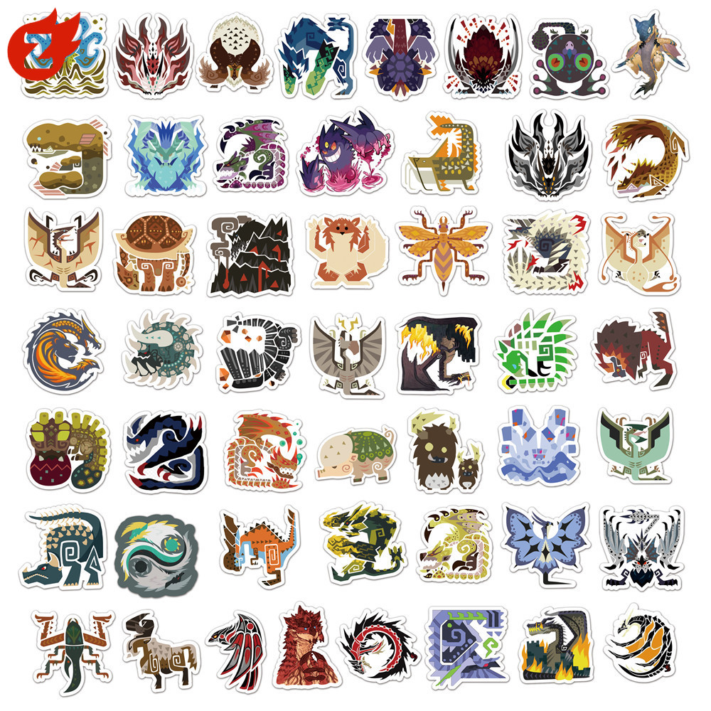 ใหม่ล่าสุด Monster Hunter 2 สติกเกอร์ ~ 50 ชิ้น/เซ็ตเกมชั้นนํา ...