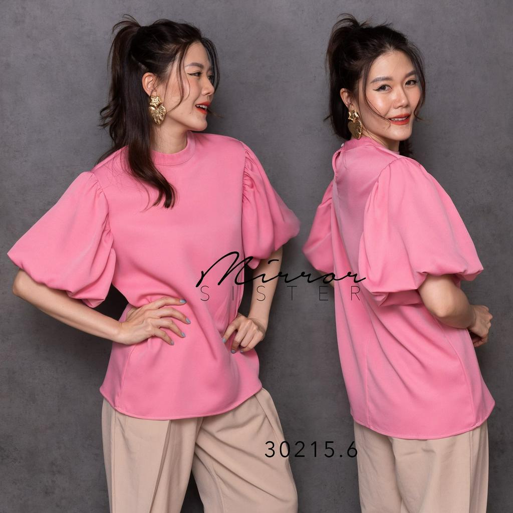 ป้าย-mirrorsister-30215-6-เสื้อแขนพอง-ทรงน่ารัก-ใส่ได้บ่อยทุกโอกาส-ใส่ทำงานก็ดูดี