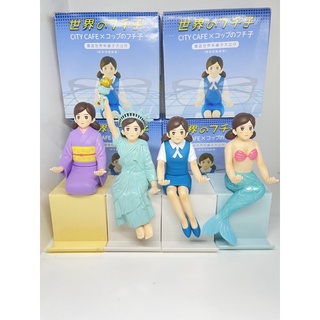 สาวน้อยเกาะแก้วชุด Koppu No Fuchico On The World Taiwan 7-11 Limited 5 Mascot Cup Edge Trading Figure Set ( ตัวใหญ่)