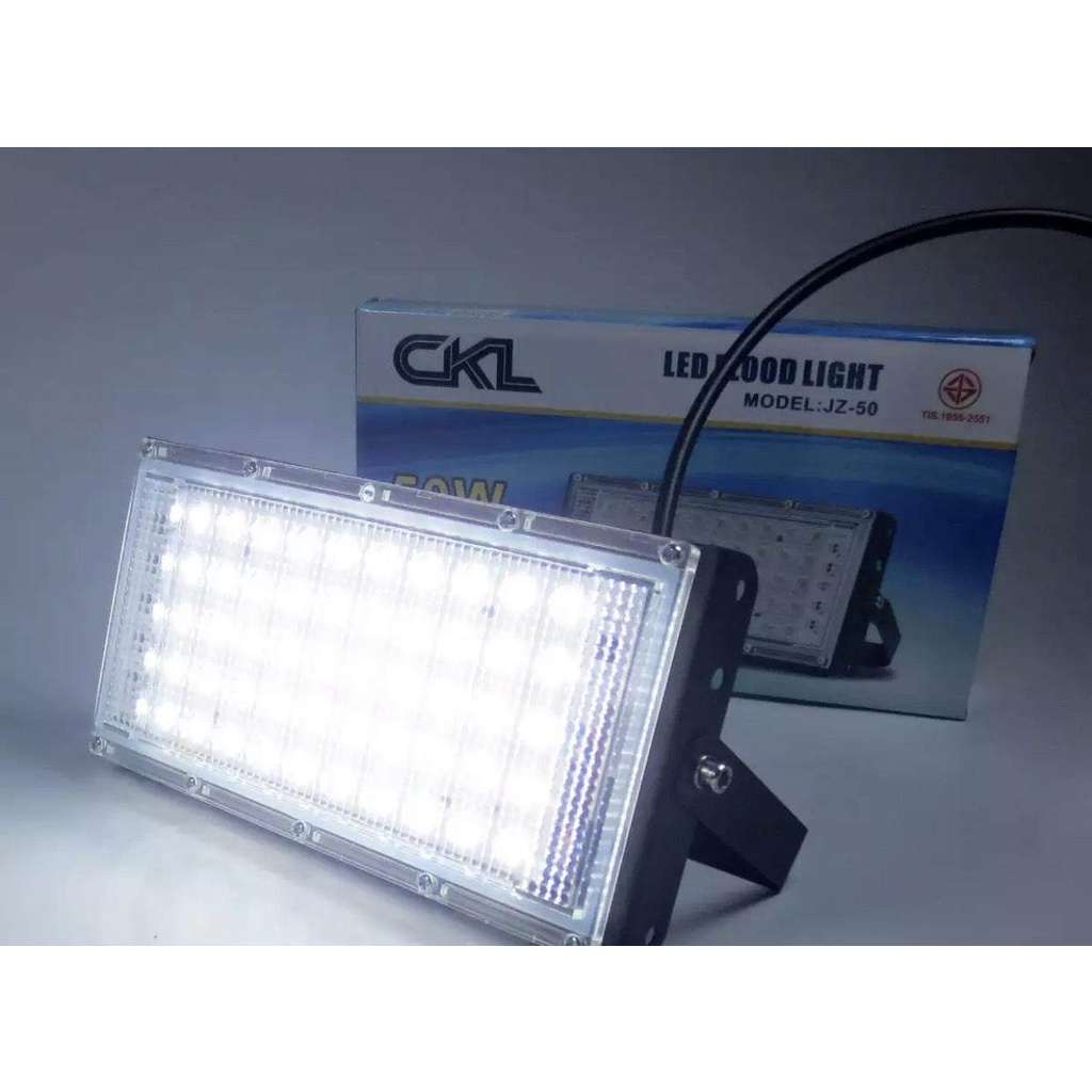 ภาพหน้าปกสินค้าไฟแผง LED ไฟฟลัดไลท์ งาน มอก. (เสียงขาว /50W-100W ) / CKL LED FLOOD LIGHT JZ-50/JZ-100 จากร้าน tukjai บน Shopee
