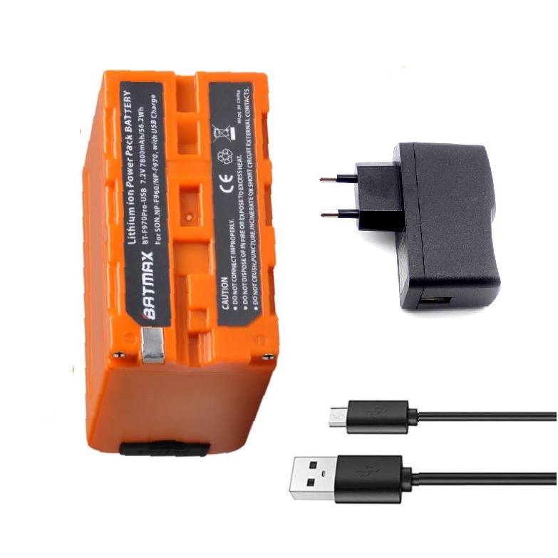 แบตเตอรี่ NP-F970 NP-F770 PRO USB สำหรับ Sony F970 F960 NPF970 F550 ...