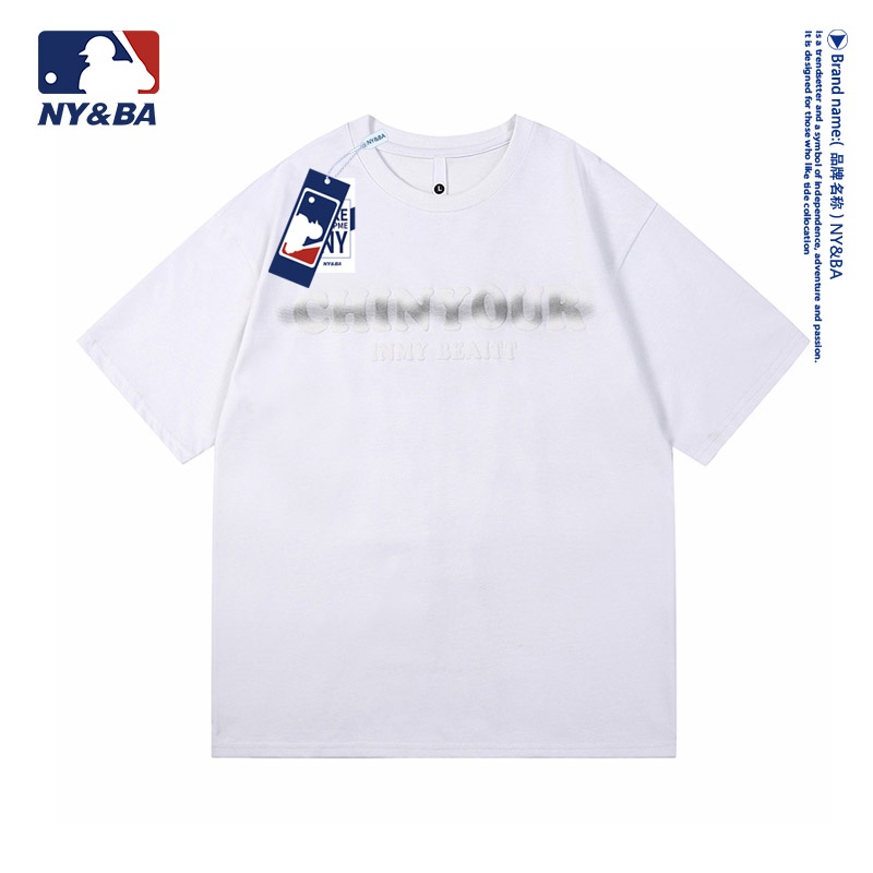 เสื้อยืดอินเทรนด์ผู้ชายอินเทรนด์ผู้หญิงny-เสื้อยืดลําลอง-แขนสั้น-คอกลม-แบบบาง-ทรงหลวม-แฟชั่นฤดูร้อน-สําหรับผู้ชายs-3xl