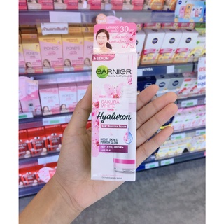 GARNIER SKIN NATURALS SAKURA WHITE Hyaluron Booster Serum (30ml.) การ์นิเย่ ซากุระ ไวท์ ไฮยาลูรอน บูสเตอร์ เซรั่ม