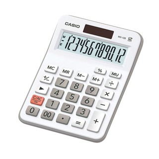 Casio Calculator เครื่องคิดเลข คาสิโอ รุ่น MX-12B-WE แบบตั้งโต๊ะสีสัน ขนาดกะทัดรัด 12 หลัก สีขาว