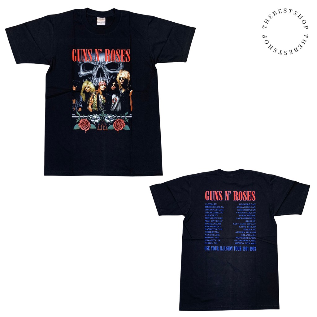 เสื้อวง-guns-n-roses-เสื้อวงดนตรี-เสื้อวินเทจ-สกรีนลายหน้าหลัง-สกรีนสวย-ลายเท่ห์