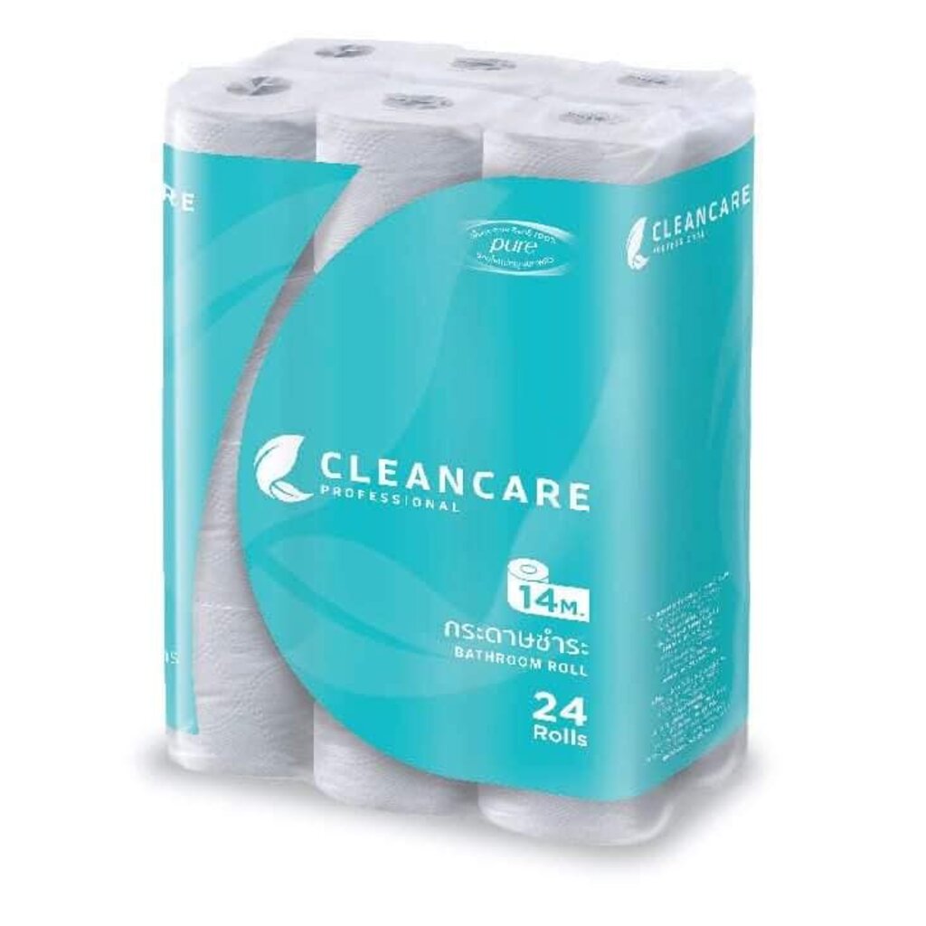 กระดาษชำระม้วนเล็ก-cleancare-14m-24-ม้วน-แพ็ค