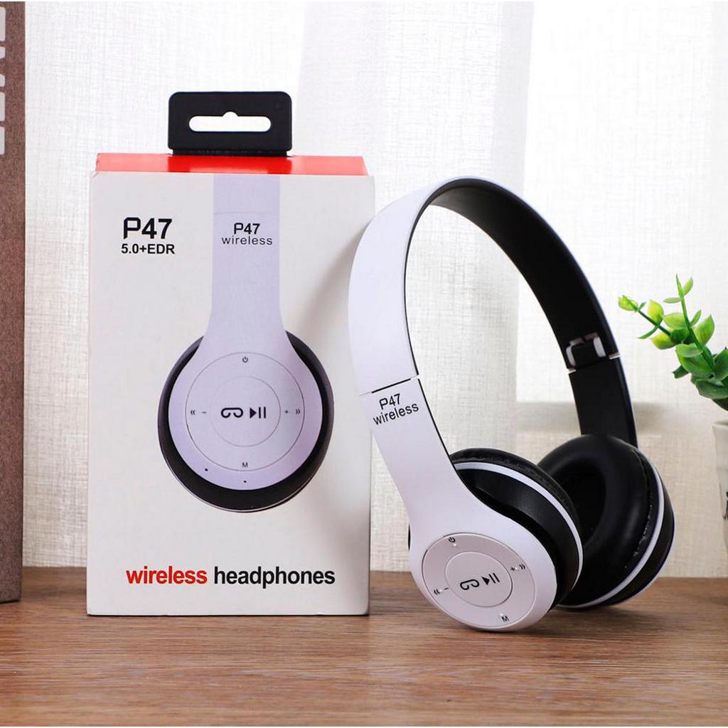 ภาพหน้าปกสินค้าหูฟังบลูทูธ P47 และ P47M หูฟังไร้สาย - Bluetooth หูฟังบลูทูธแบบครอบหู Wireless Headphone หูฟัง Bluetooth จากร้าน sg.storeth บน Shopee