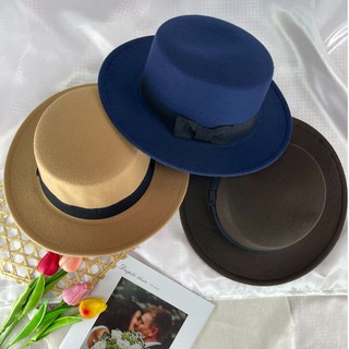 หมวกผ้าสักหลาด หมวกทรงเค้กใส่กันแดด พร้อมส่งจากไทย  B-012