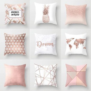 🔥Hot sale~ Scandinavian hot sale pink simple ins wind pillowcase car sofa cushion pillow bedside cushion pillow