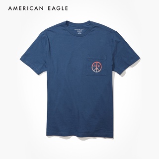 ผ้าฝ้าย 100%American Eagle Seriously Soft T-Shirt เสื้อยืด ผู้ชาย แขนสั้น(MTS 017-2301-410)S-3XL